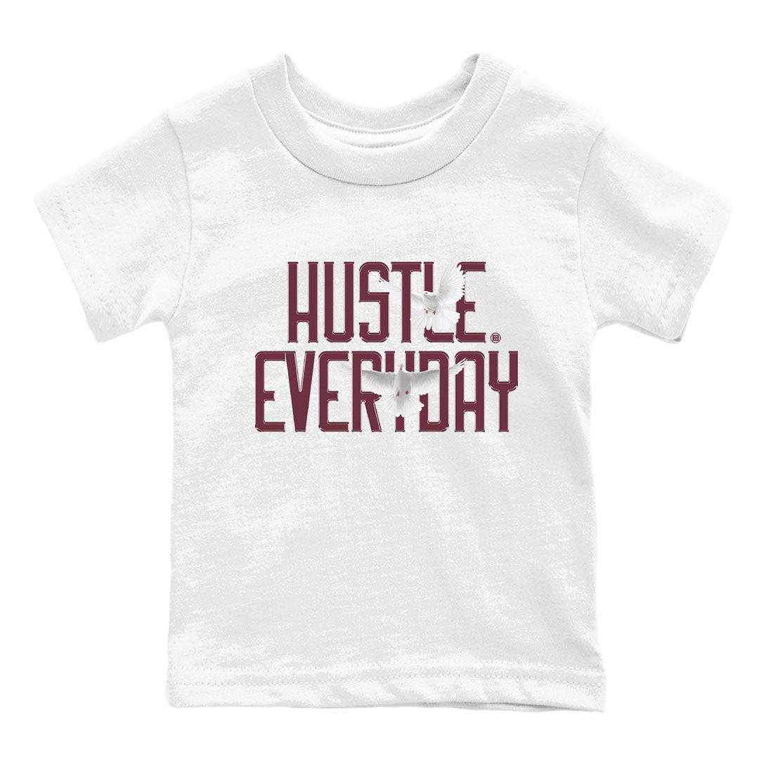 AJ1 Metallic Burgundy shirt to match jordans Daily Hustle sneaker tees streetwear brand Air Jordan 1 Metallic Burgundy SNRT sneaker release tees baby toddler White 2 cotton Shirt