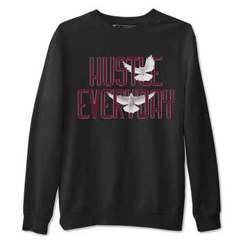 AJ1 Metallic Burgundy shirt to match jordans Daily Hustle sneaker tees streetwear brand Air Jordan 1 Metallic Burgundy SNRT Sneaker Release Tees unisex cotton Black 2 crew neck shirt