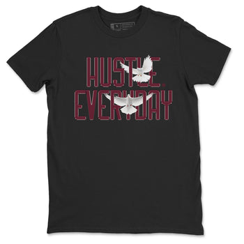 AJ1 Metallic Burgundy shirt to match jordans Daily Hustle sneaker tees streetwear brand Air Jordan 1 Metallic Burgundy SNRT Sneaker Release Tees unisex cotton Black 2 crew neck shirt