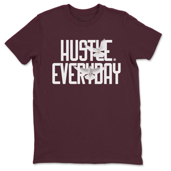 AJ1 Metallic Burgundy shirt to match jordans Daily Hustle sneaker tees streetwear brand Air Jordan 1 Metallic Burgundy SNRT Sneaker Release Tees unisex cotton Maroon 2 crew neck shirt