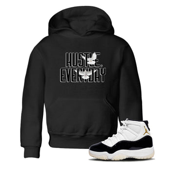 AJ11 Gratitude sneaker shirt to match jordans Daily Hustle sneaker tees Air Jordan 11 Gratitude SNRT Sneaker Release Tees Baby Toddler Black 1 T-Shirt