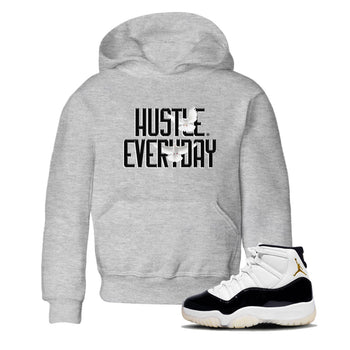 AJ11 Gratitude sneaker shirt to match jordans Daily Hustle sneaker tees Air Jordan 11 Gratitude SNRT Sneaker Release Tees Baby Toddler Heather Grey 1 T-Shirt
