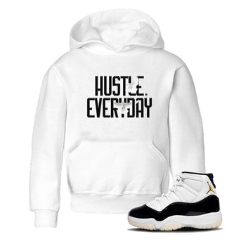 AJ11 Gratitude sneaker shirt to match jordans Daily Hustle sneaker tees Air Jordan 11 Gratitude SNRT Sneaker Release Tees Baby Toddler White 1 T-Shirt