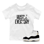 AJ11 Gratitude sneaker shirt to match jordans Daily Hustle sneaker tees Air Jordan 11 Gratitude SNRT Sneaker Release Tees Baby Toddler White 1 T-Shirt
