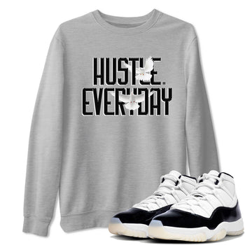 AJ11 Gratitude sneaker shirt to match jordans Daily Hustle sneaker tees Air Jordan 11 Gratitude SNRT Sneaker Tees Crew Neck Unisex Cotton Sneaker T-Shirt Heather Grey 1 T-Shirt