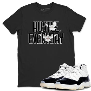 AJ11 Gratitude sneaker shirt to match jordans Daily Hustle sneaker tees Air Jordan 11 Gratitude SNRT Sneaker Tees Crew Neck Unisex Cotton Sneaker T-Shirt Black 1 T-Shirt