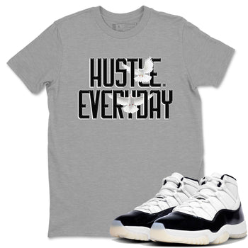 AJ11 Gratitude sneaker shirt to match jordans Daily Hustle sneaker tees Air Jordan 11 Gratitude SNRT Sneaker Tees Crew Neck Unisex Cotton Sneaker T-Shirt Heather Grey 1 T-Shirt