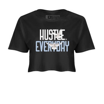 13s Blue Grey shirt to match jordans Daily Hustle sneaker tees Air Jordan 13 Blue Grey SNRT Sneaker Release Tees Black 2 crop length shirt