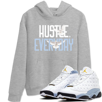 13s Blue Grey shirt to match jordans Daily Hustle sneaker tees Air Jordan 13 Blue Grey SNRT Sneaker Release Tees unisex cotton Heather Grey 1 crew neck shirt