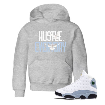 13s Blue Grey shirt to match jordans Daily Hustle sneaker tees Air Jordan 13 Blue Grey SNRT sneaker release tees baby toddler Heather Grey 1 cotton Shirt