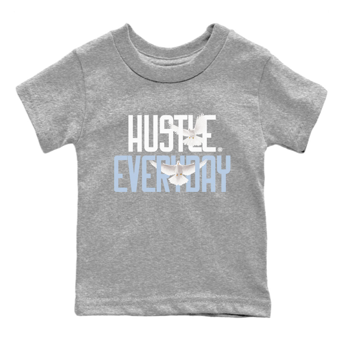 13s Blue Grey shirt to match jordans Daily Hustle sneaker tees Air Jordan 13 Blue Grey SNRT sneaker release tees baby toddler Heather Grey 2 cotton Shirt