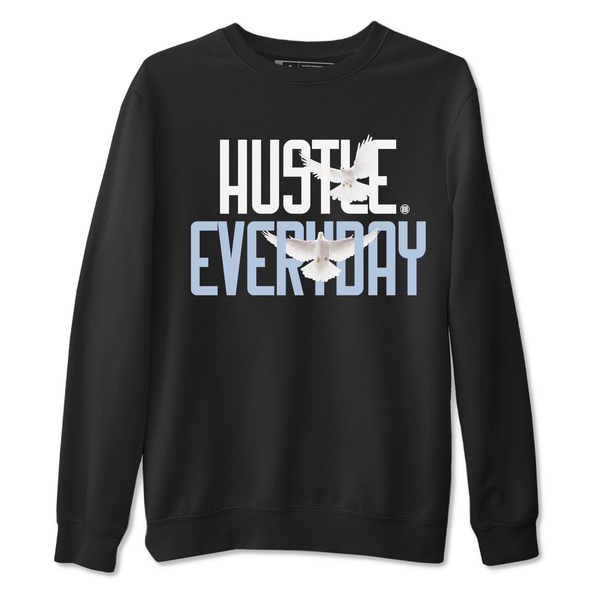 13s Blue Grey shirt to match jordans Daily Hustle sneaker tees Air Jordan 13 Blue Grey SNRT Sneaker Release Tees unisex cotton Black 2 crew neck shirt