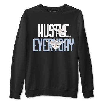 13s Blue Grey shirt to match jordans Daily Hustle sneaker tees Air Jordan 13 Blue Grey SNRT Sneaker Release Tees unisex cotton Black 2 crew neck shirt