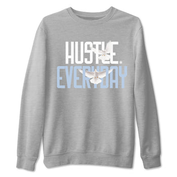 13s Blue Grey shirt to match jordans Daily Hustle sneaker tees Air Jordan 13 Blue Grey SNRT Sneaker Release Tees unisex cotton Heather Grey 2 crew neck shirt