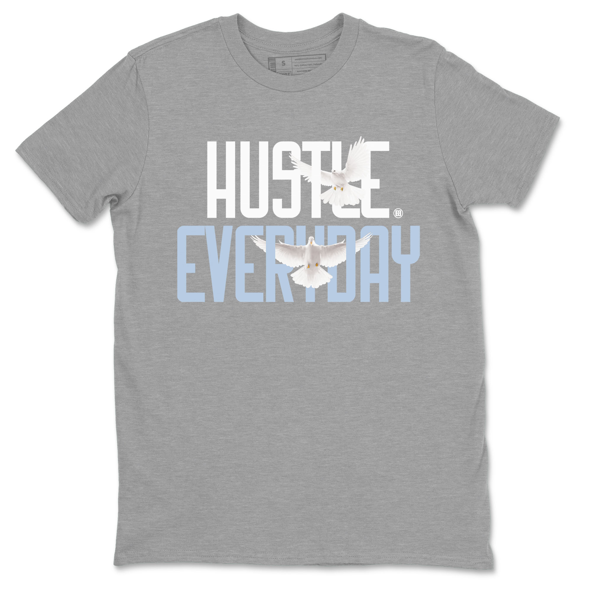 13s Blue Grey shirt to match jordans Daily Hustle sneaker tees Air Jordan 13 Blue Grey SNRT Sneaker Release Tees unisex cotton Heather Grey 2 crew neck shirt