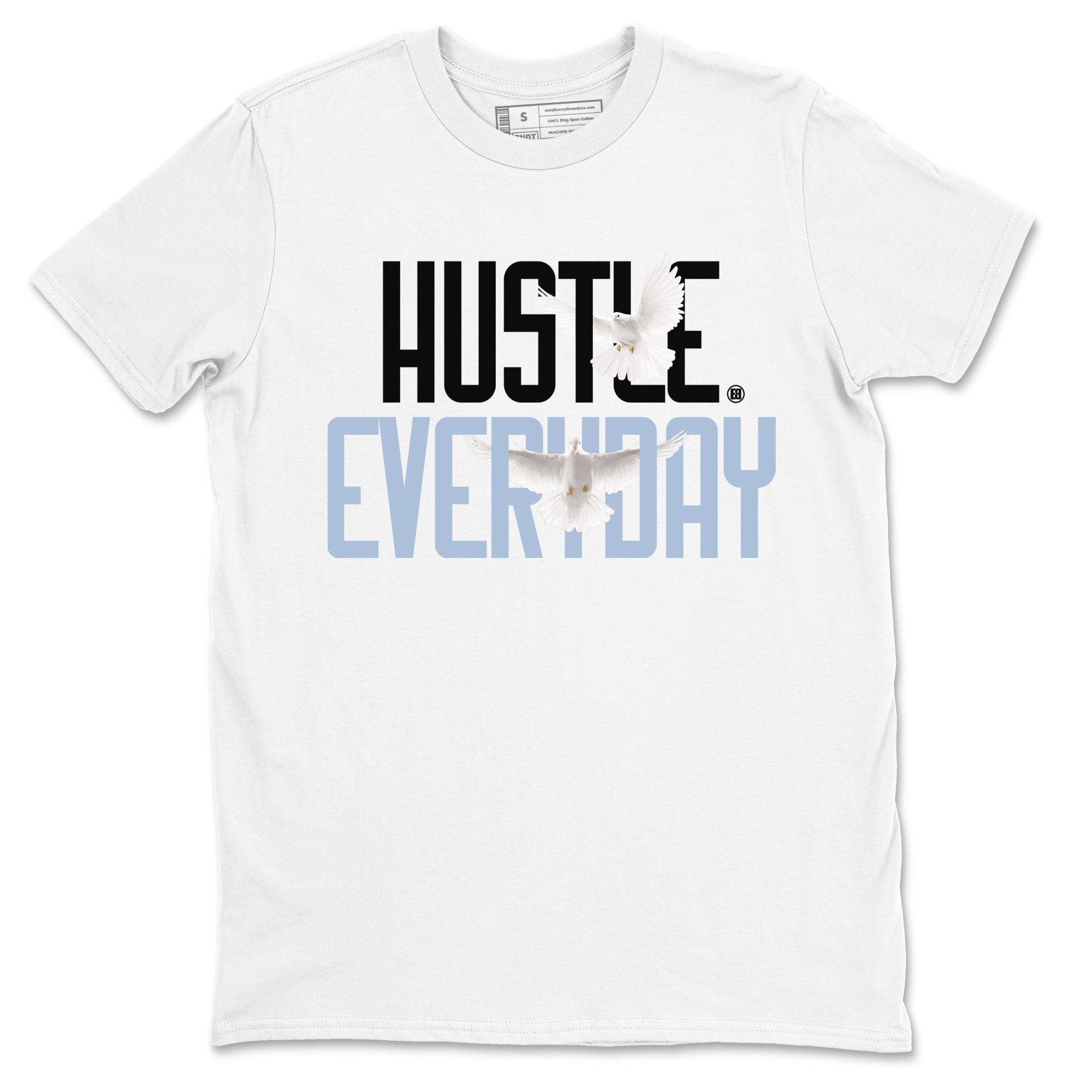 13s Blue Grey shirt to match jordans Daily Hustle sneaker tees Air Jordan 13 Blue Grey SNRT Sneaker Release Tees unisex cotton White 2 crew neck shirt