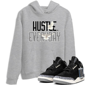 Air Jordan 3 Off Noir shirt to match jordans Daily Hustle sneaker tees Air Jordan 3 Retro Off Noir SNRT Sneaker Tees Unisex Heather Grey 1 T-Shirt