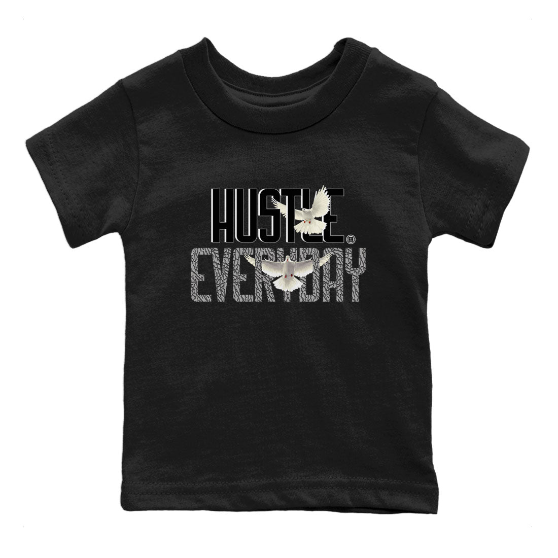 Air Jordan 3 Off Noir shirt to match jordans Daily Hustle sneaker tees Air Jordan 3 Retro Off Noir SNRT Sneaker Tees Baby Toddler Black 2 T-Shirt