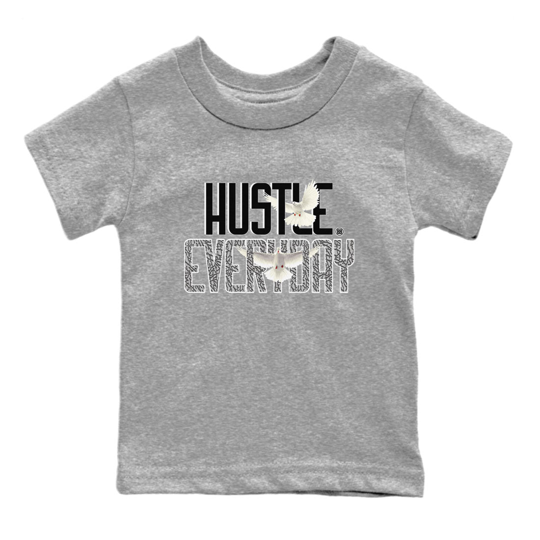 Air Jordan 3 Off Noir shirt to match jordans Daily Hustle sneaker tees Air Jordan 3 Retro Off Noir SNRT Sneaker Tees Baby Toddler Heather Grey 2 T-Shirt