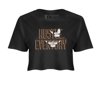 Dunk Low WMNS Cacao Wow sneaker shirt to match jordans Daily Hustle sneaker tees Dunk Cacao Wow SNRT Sneaker Release Tees Black 2 Crop T-Shirt