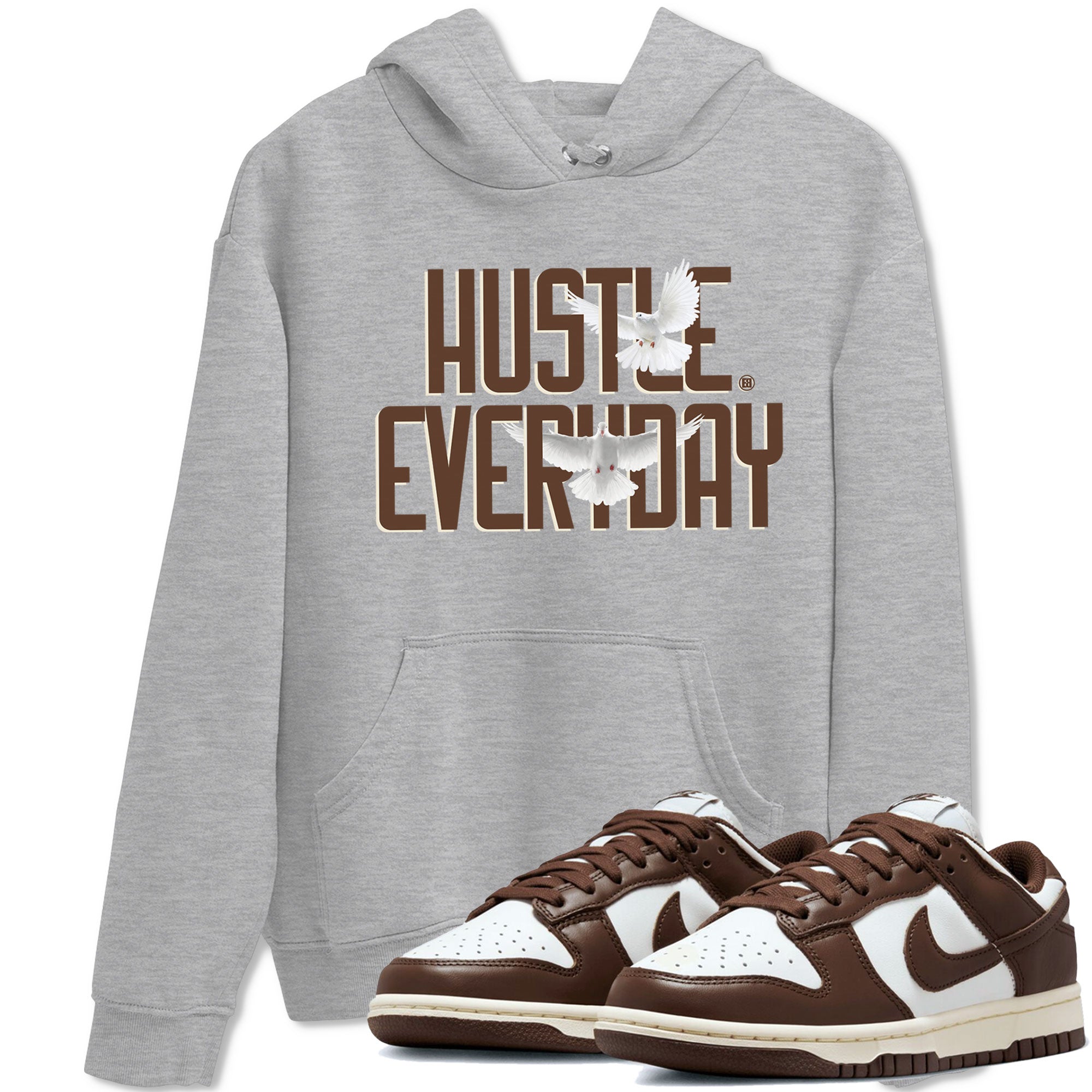 Dunk Low WMNS Cacao Wow sneaker shirt to match jordans Daily Hustle sneaker tees Dunk Cacao Wow SNRT Sneaker Tees Crew Neck Unisex Cotton Sneaker T-Shirt Heather Grey 1 T-Shirt