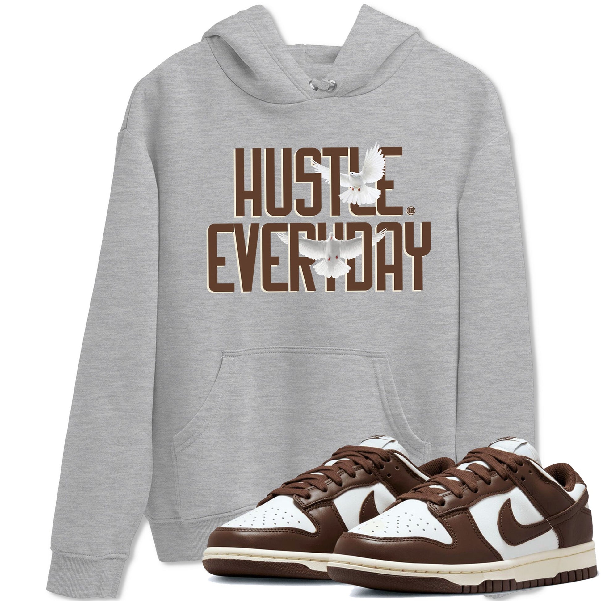 Dunk Low WMNS Cacao Wow sneaker shirt to match jordans Daily Hustle sneaker tees Dunk Cacao Wow SNRT Sneaker Tees Crew Neck Unisex Cotton Sneaker T-Shirt Heather Grey 1 T-Shirt