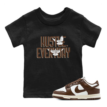 Dunk Low WMNS Cacao Wow sneaker shirt to match jordans Daily Hustle sneaker tees Dunk Cacao Wow SNRT Sneaker Release Tees Baby Toddler Black 1 T-Shirt