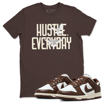 Dunk Low WMNS Cacao Wow sneaker shirt to match jordans Daily Hustle sneaker tees Dunk Cacao Wow SNRT Sneaker Tees Crew Neck Unisex Cotton Sneaker T-Shirt Dark Chocolate 1 T-Shirt