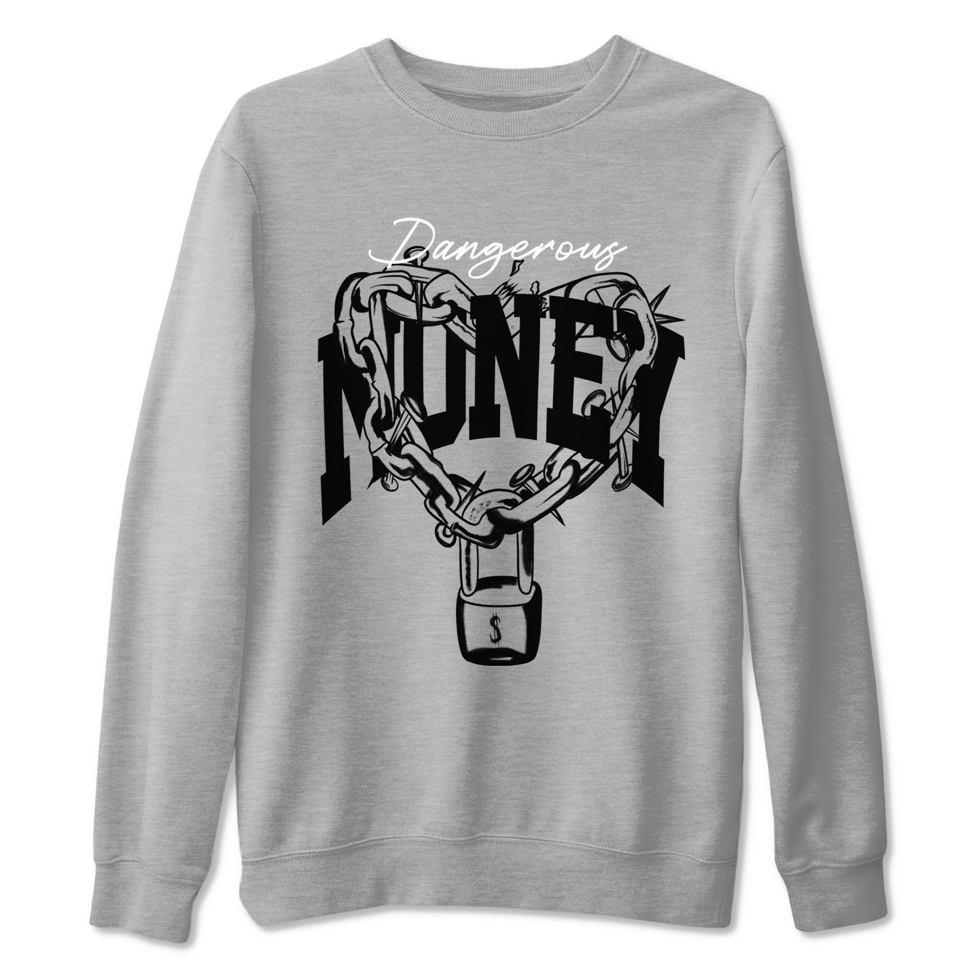 Air Jordan 1 High OG Black White shirt to match jordans Dangerous Money sneaker tees 1s Black White SNRT Sneaker Release Tees Streetwear unisex cotton Heather Grey 2 crew neck shirt