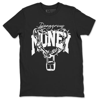 Air Jordan 1 High OG Black White shirt to match jordans Dangerous Money sneaker tees 1s Black White SNRT Sneaker Release Tees Streetwear unisex cotton Black 2 crew neck shirt