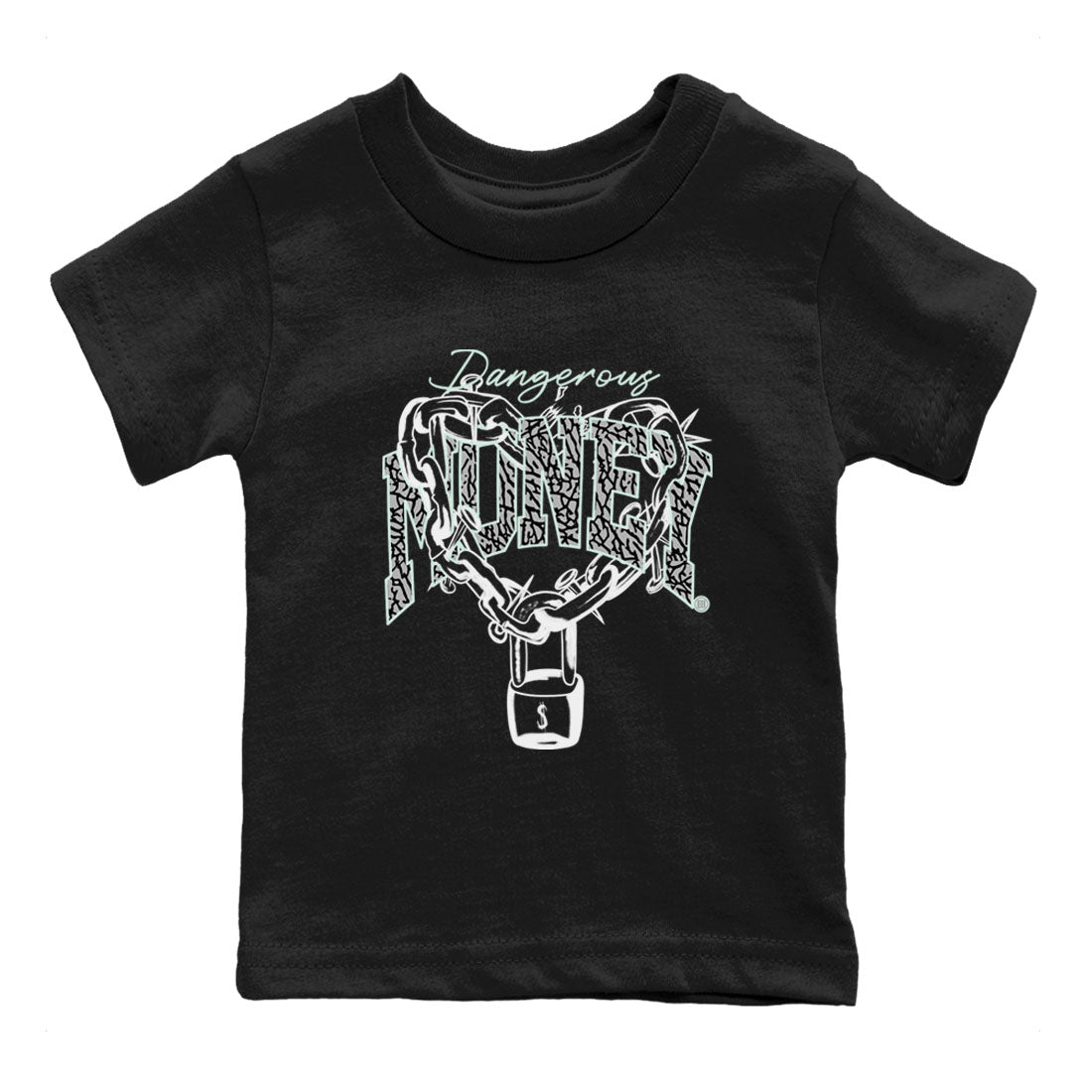 3s Green Glow shirt to match jordans Dangerous Money sneaker tees Air Jordan 3 Retro Green Glow SNRT sneaker release tees baby toddler Black 2 cotton Shirt