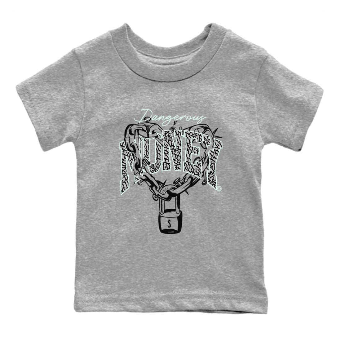 3s Green Glow shirt to match jordans Dangerous Money sneaker tees Air Jordan 3 Retro Green Glow SNRT sneaker release tees baby toddler Heather Grey 2 cotton Shirt