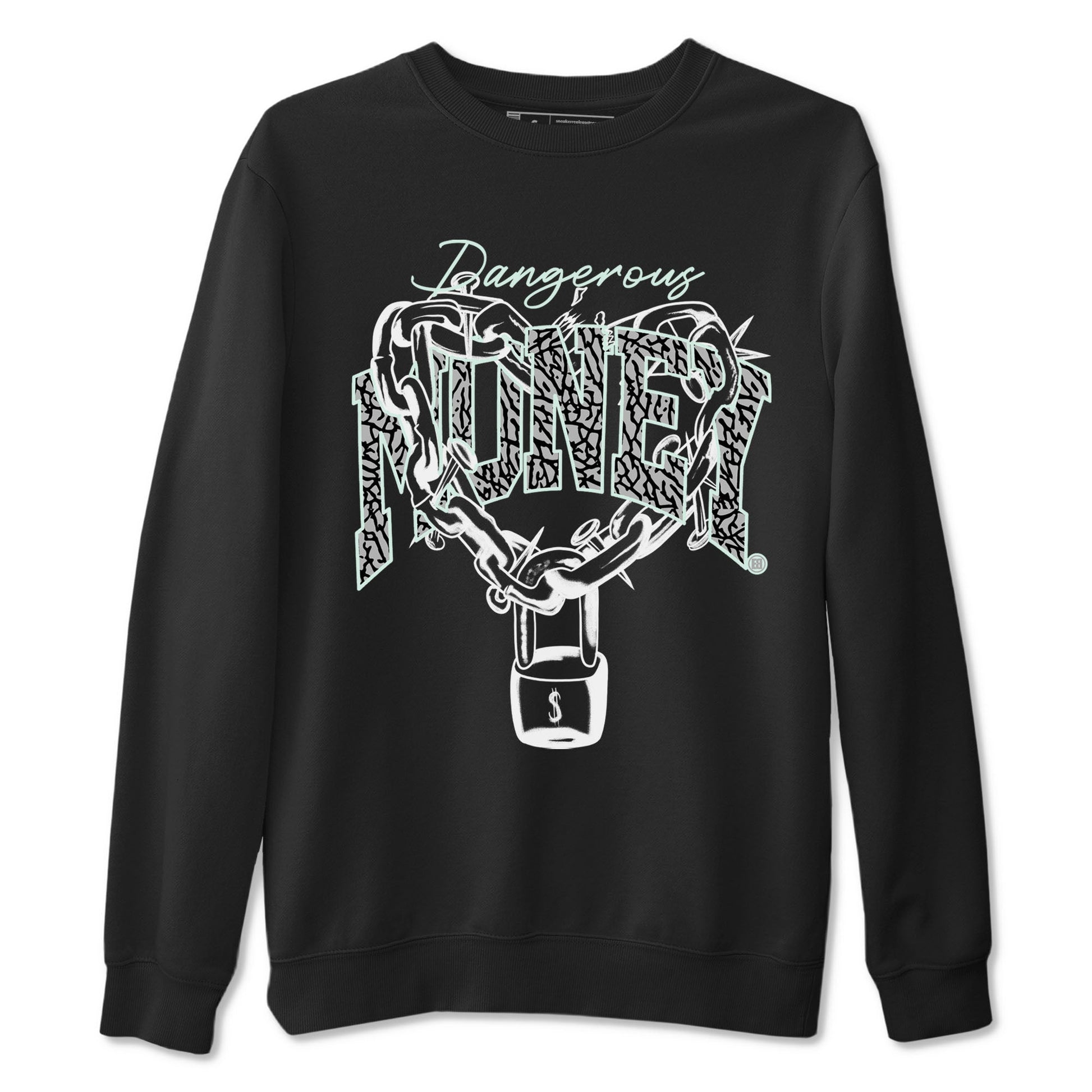 3s Green Glow shirt to match jordans Dangerous Money sneaker tees Air Jordan 3 Retro Green Glow SNRT Sneaker Release Tees unisex cotton Black 2 crew neck shirt