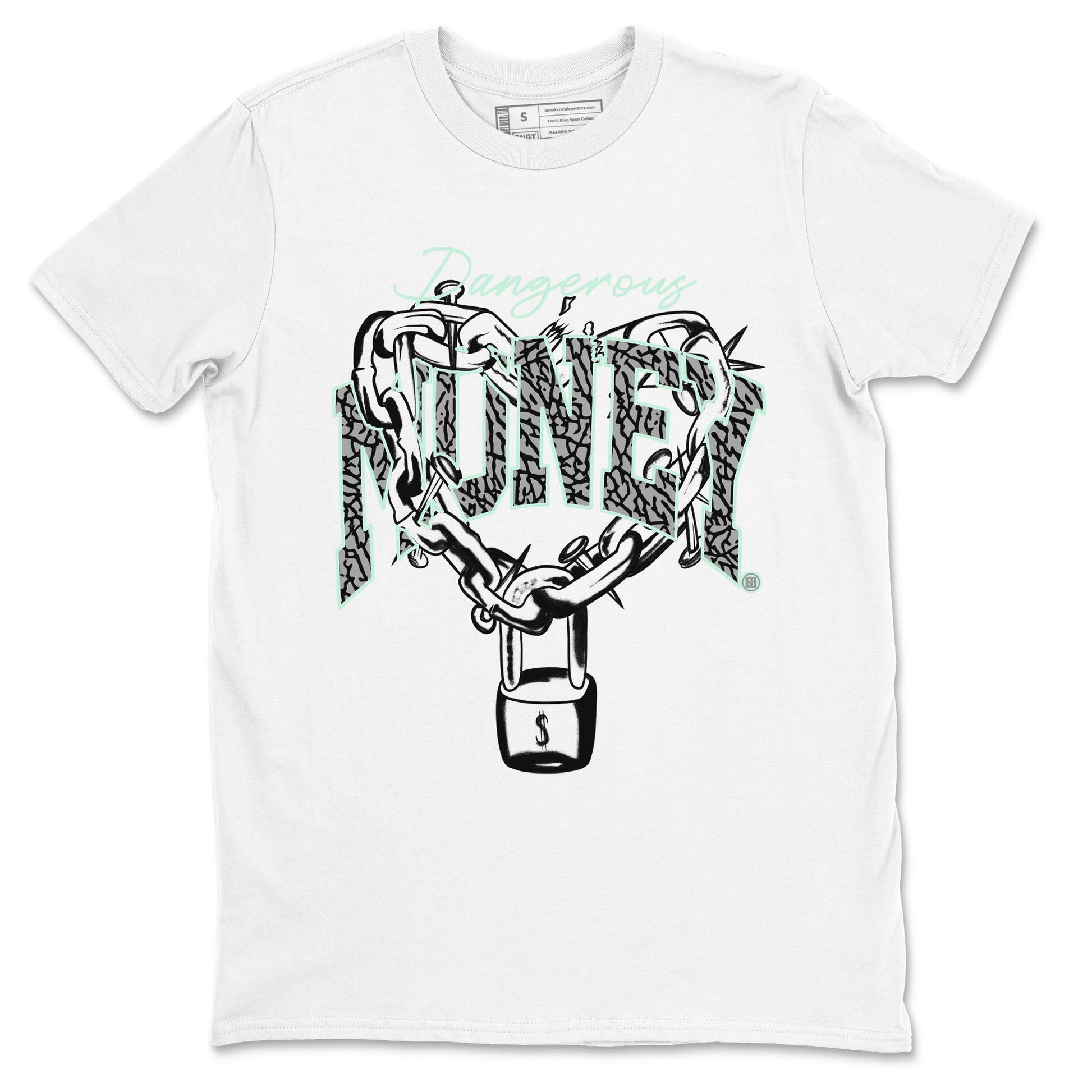 3s Green Glow shirt to match jordans Dangerous Money sneaker tees Air Jordan 3 Retro Green Glow SNRT Sneaker Release Tees unisex cotton White 2 crew neck shirt
