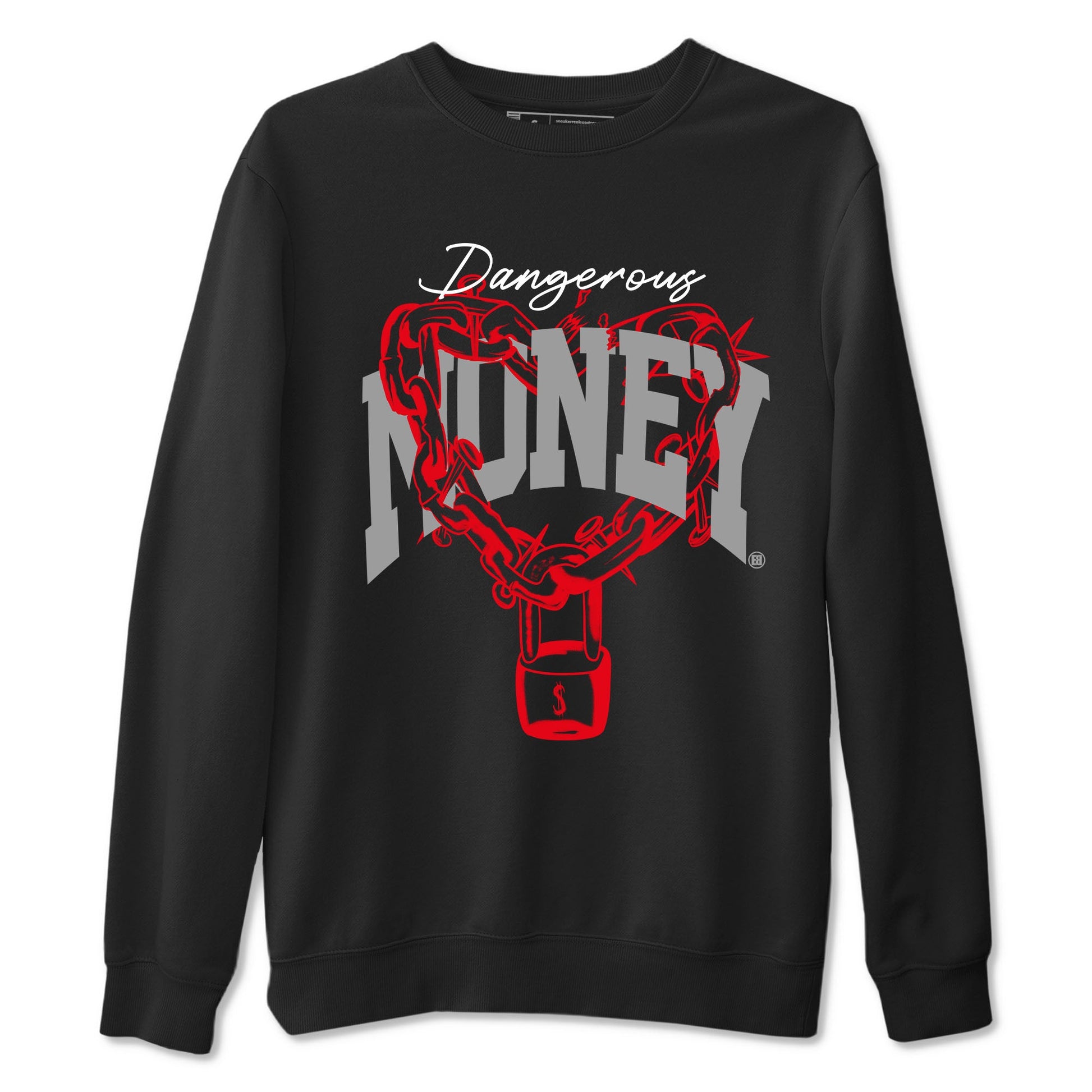 4s Bred Reimagined shirt to match jordans Dangerous Money sneaker tees Air Jordan 4 Bred Reimagined SNRT Sneaker Release Tees Streetwear unisex cotton Black 2 crew neck shirt