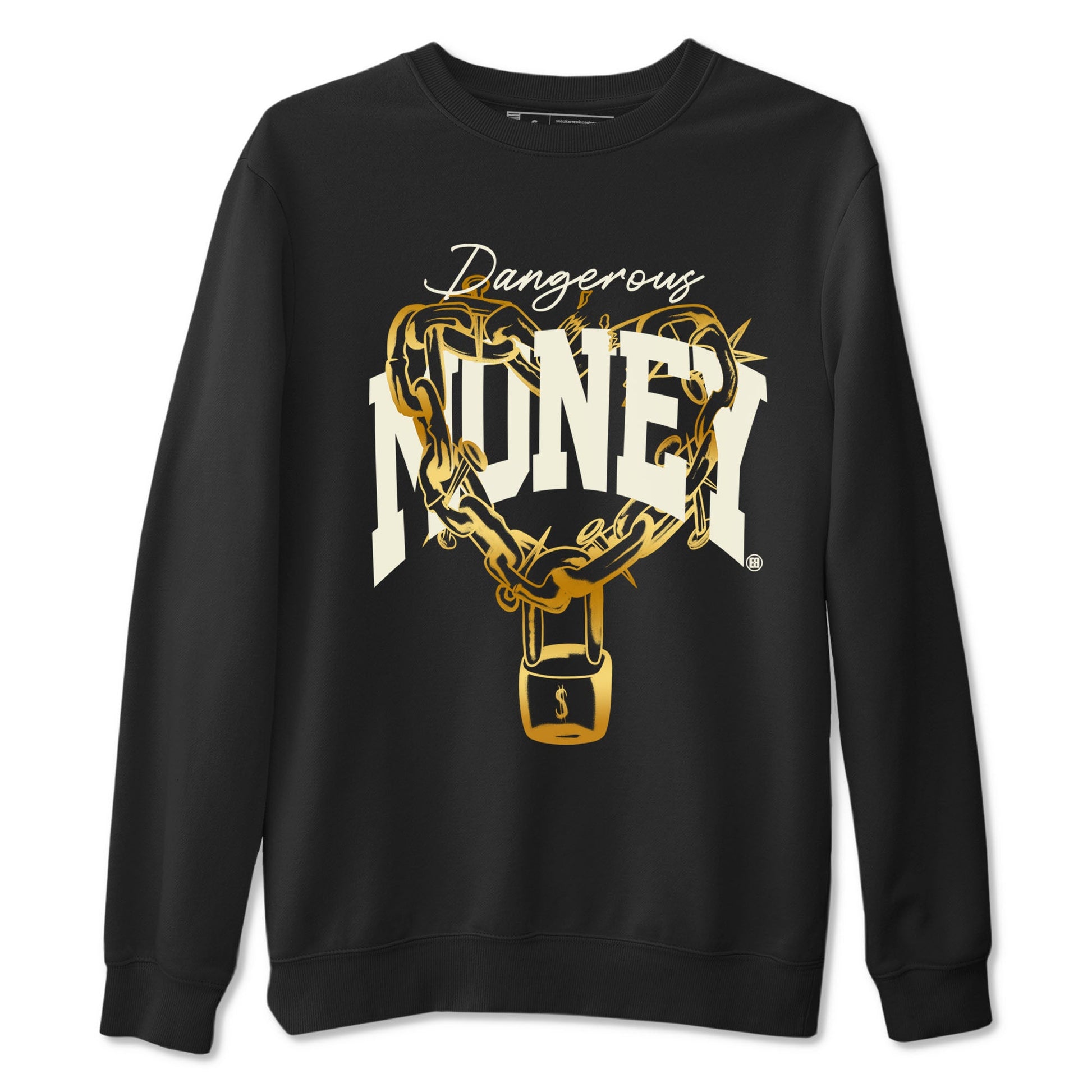 4s Sail shirt to match jordans Dangerous Money sneaker tees Air Jordan 4 Sail SNRT Sneaker Release Tees unisex cotton Black 2 crew neck shirt