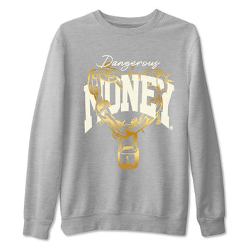 4s Sail shirt to match jordans Dangerous Money sneaker tees Air Jordan 4 Sail SNRT Sneaker Release Tees unisex cotton Heather Grey 2 crew neck shirt
