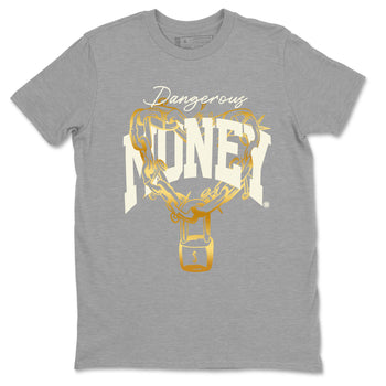 4s Sail shirt to match jordans Dangerous Money sneaker tees Air Jordan 4 Sail SNRT Sneaker Release Tees unisex cotton Heather Grey 2 crew neck shirt