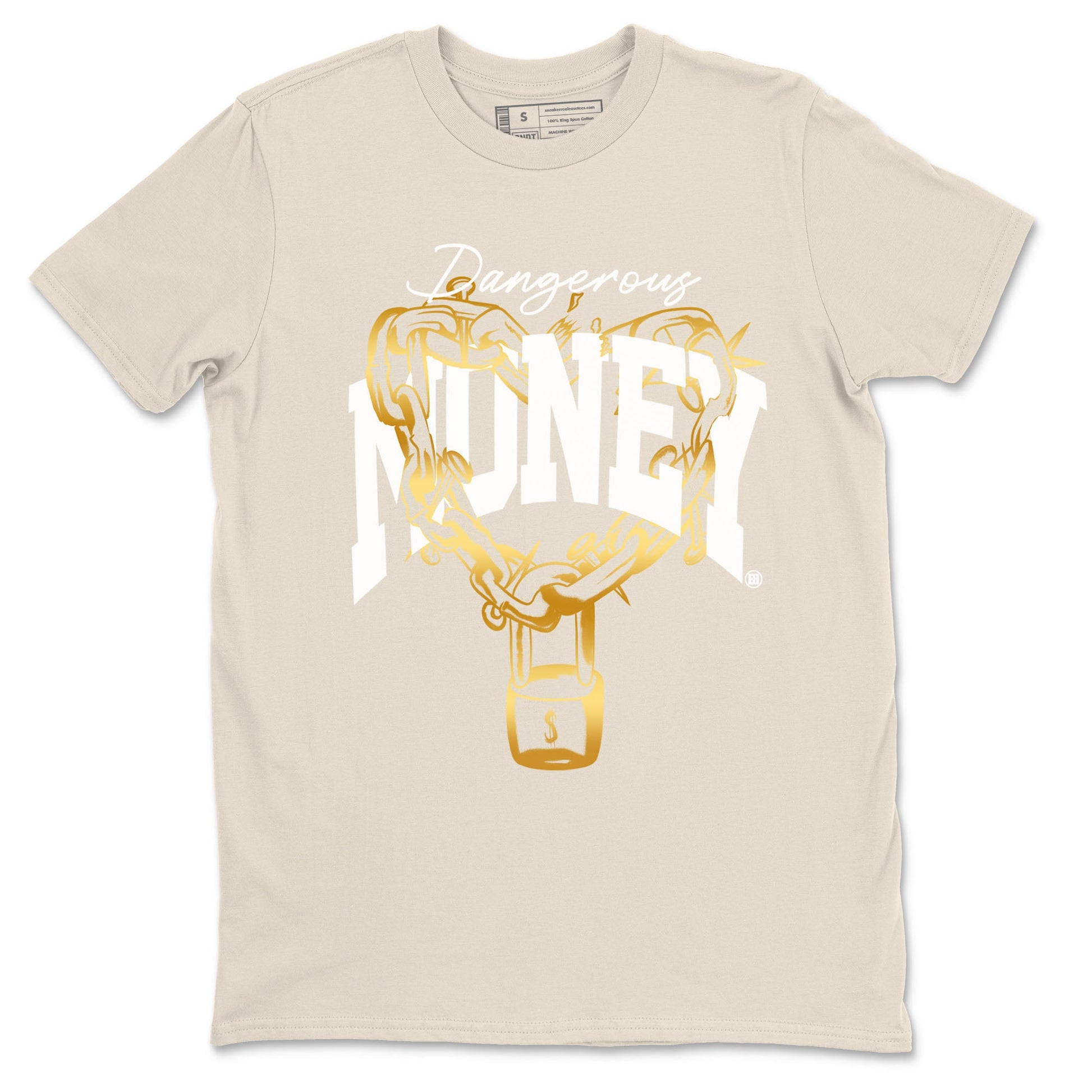 4s Sail shirt to match jordans Dangerous Money sneaker tees Air Jordan 4 Sail SNRT Sneaker Release Tees unisex cotton Natural 2 crew neck shirt