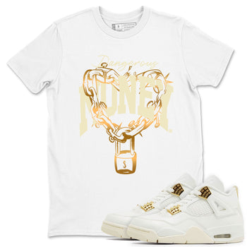 4s Sail shirt to match jordans Dangerous Money sneaker tees Air Jordan 4 Sail SNRT Sneaker Release Tees unisex cotton White 1 crew neck shirt