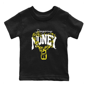 4s Vivid Sulfur shirt to match jordans Dangerous Money sneaker tees Air Jordan 4 Vivid Sulfur SNRT sneaker release tees baby toddler Black 2 cotton Shirt
