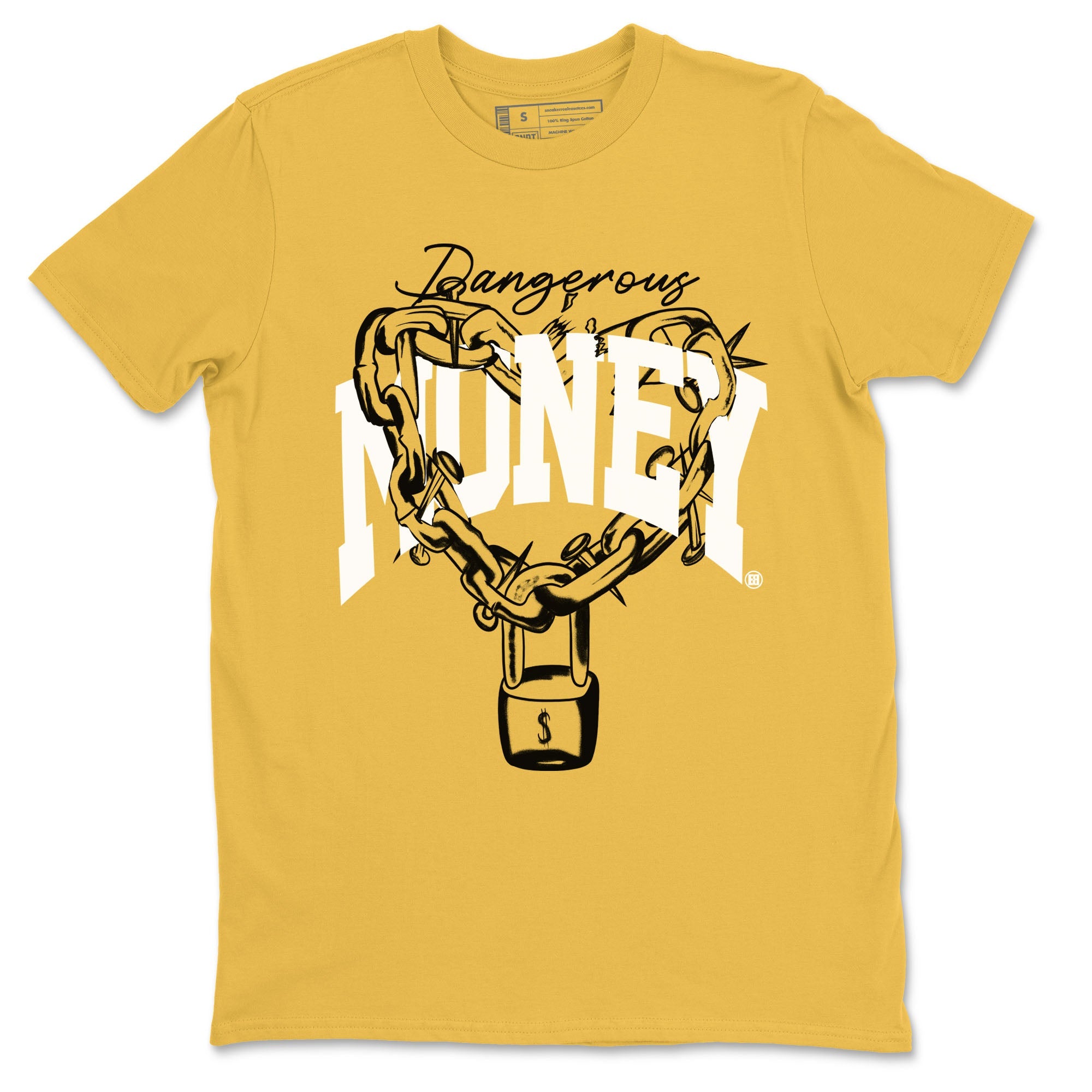 4s Vivid Sulfur shirt to match jordans Dangerous Money sneaker tees Air Jordan 4 Vivid Sulfur SNRT Sneaker Release Tees unisex cotton Daisy 2 crew neck shirt