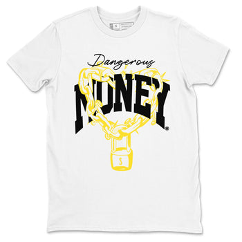 4s Vivid Sulfur shirt to match jordans Dangerous Money sneaker tees Air Jordan 4 Vivid Sulfur SNRT Sneaker Release Tees unisex cotton White 2 crew neck shirt