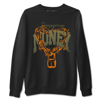 5s Olive shirt to match jordans Dangerous Money sneaker tees Air Jordan 5 Olive SNRT Sneaker Release Tees Streetwear unisex cotton Black 2 crew neck shirt