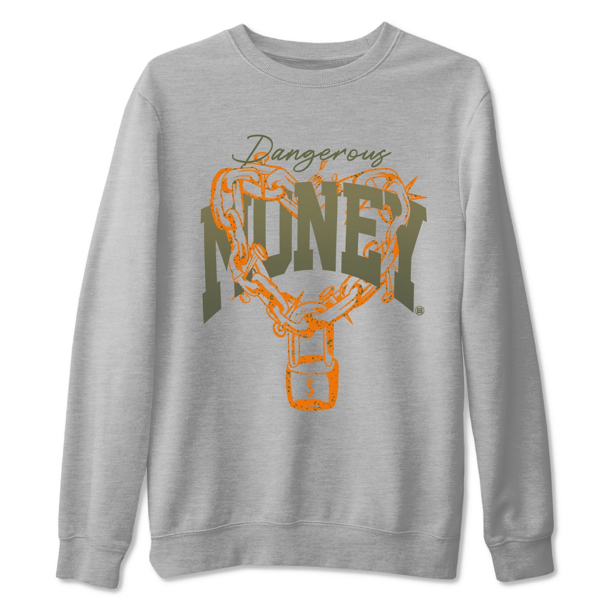 5s Olive shirt to match jordans Dangerous Money sneaker tees Air Jordan 5 Olive SNRT Sneaker Release Tees Streetwear unisex cotton Heather Grey 2 crew neck shirt