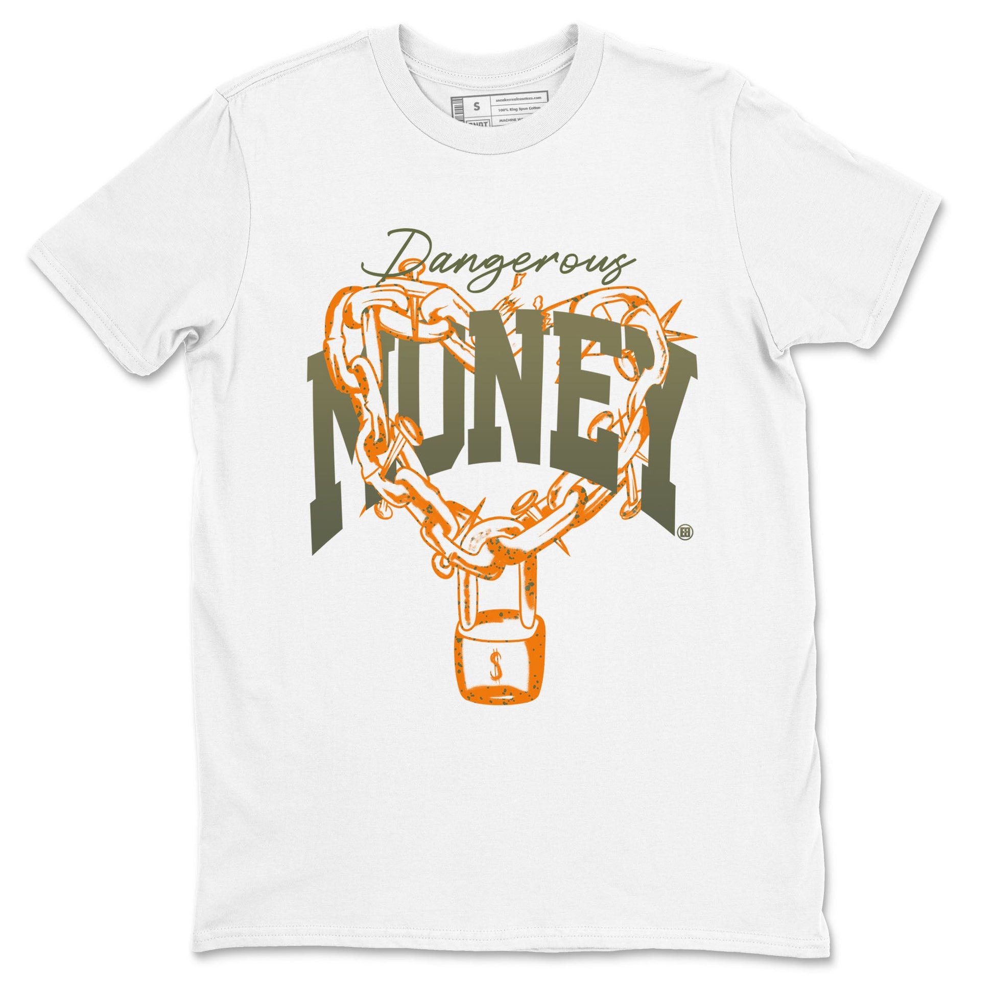 5s Olive shirt to match jordans Dangerous Money sneaker tees Air Jordan 5 Olive SNRT Sneaker Release Tees Streetwear unisex cotton White 2 crew neck shirt