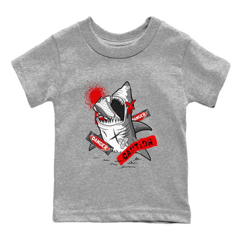 Wolf Grey 13 shirt to match jordans Dangerous Shark sneaker tees Air Jordan 13 Wolf Grey SNRT Sneaker Release Tees Baby Toddler Heather Grey 2 T-Shirt