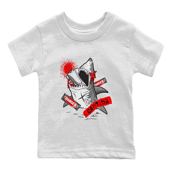 Wolf Grey 13 shirt to match jordans Dangerous Shark sneaker tees Air Jordan 13 Wolf Grey SNRT Sneaker Release Tees Baby Toddler White 2 T-Shirt