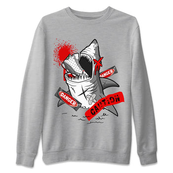 Wolf Grey 13 shirt to match jordans Dangerous Shark sneaker tees Air Jordan 13 Wolf Grey SNRT Sneaker Release Tees Unisex Heather Grey 2 T-Shirt