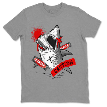 Wolf Grey 13 shirt to match jordans Dangerous Shark sneaker tees Air Jordan 13 Wolf Grey SNRT Sneaker Release Tees Unisex Heather Grey 2 T-Shirt
